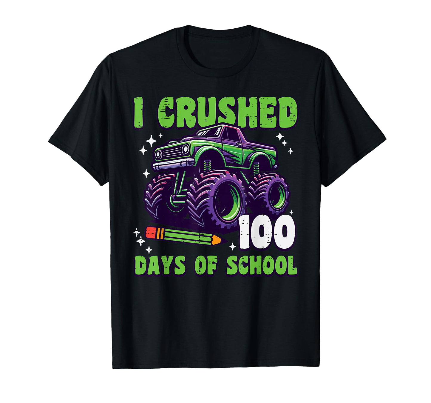 I Crushed 100 Days of School Truck 100th Day Boys Kids T-Shirt