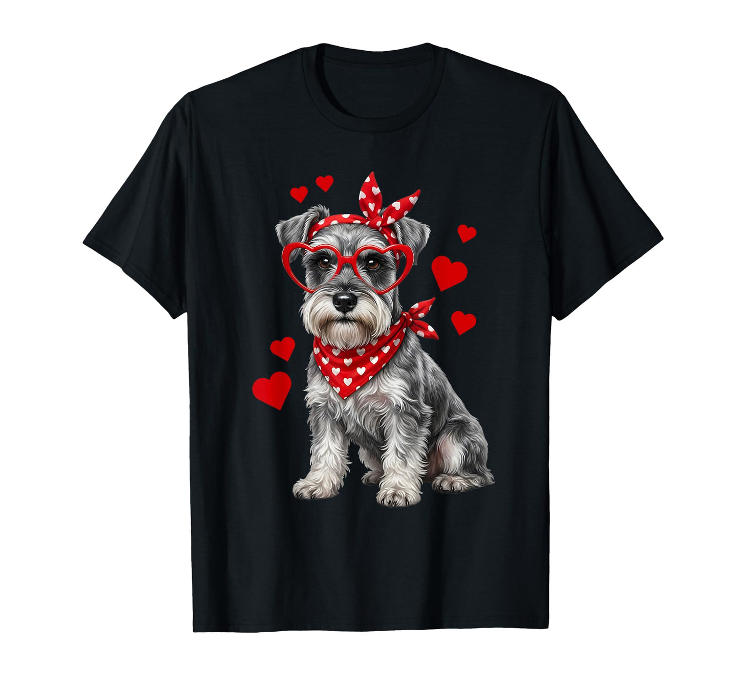Miniature Schnauzer Valentines Day Dog Lover Heart T-Shirt