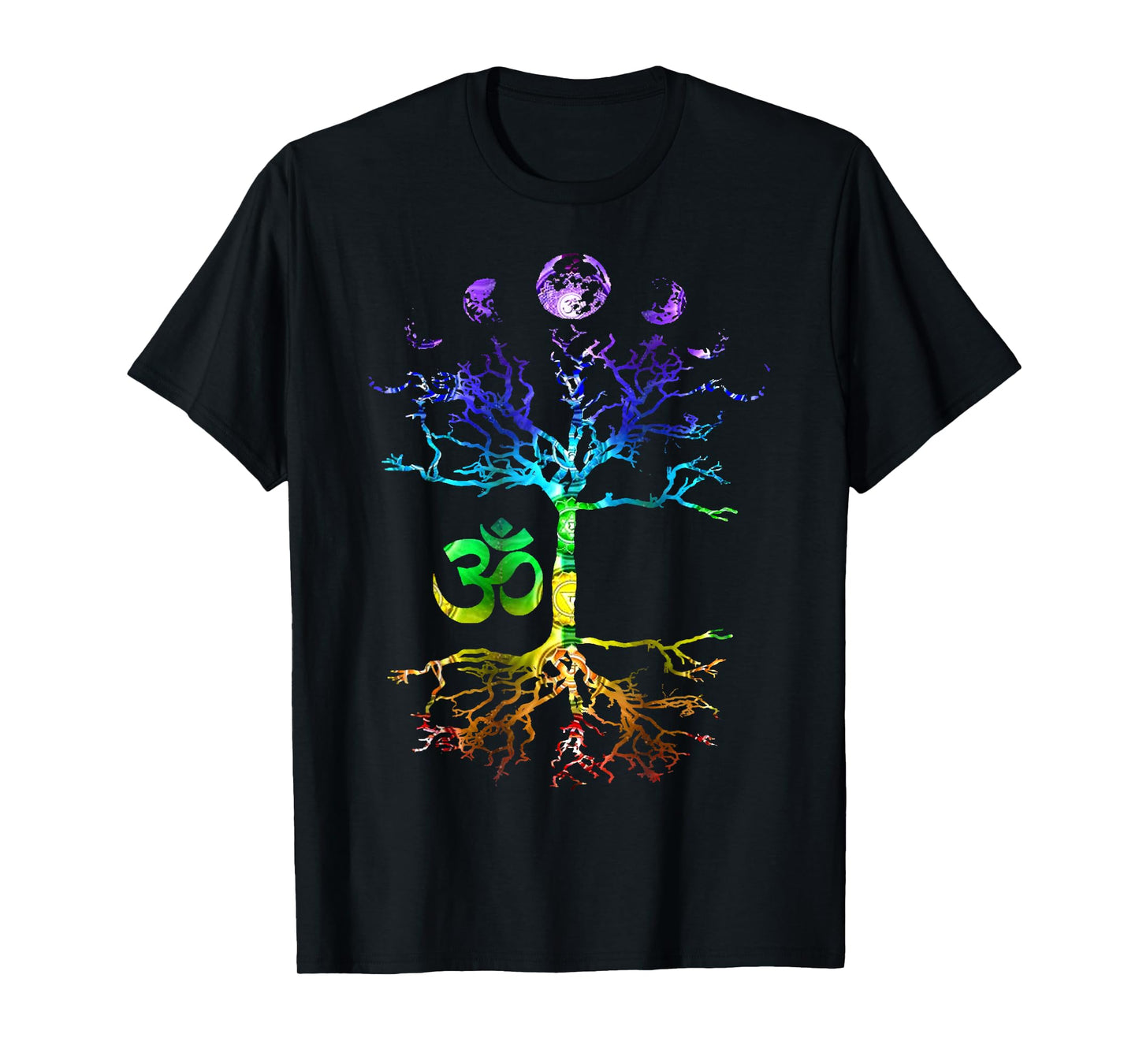 Phases of the Moon Tree of Life Om Chakra Gift T-Shirt