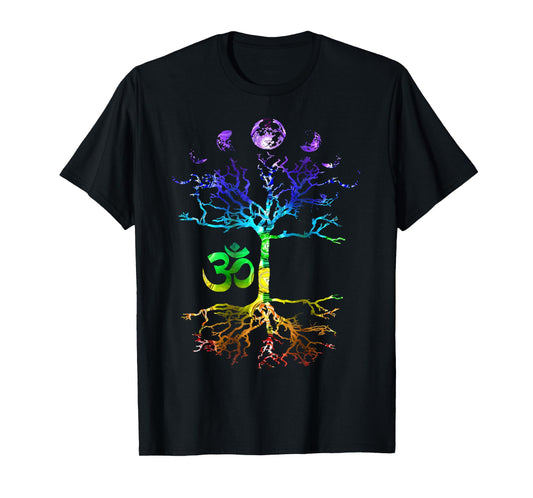 Phases of the Moon Tree of Life Om Chakra Gift T-Shirt