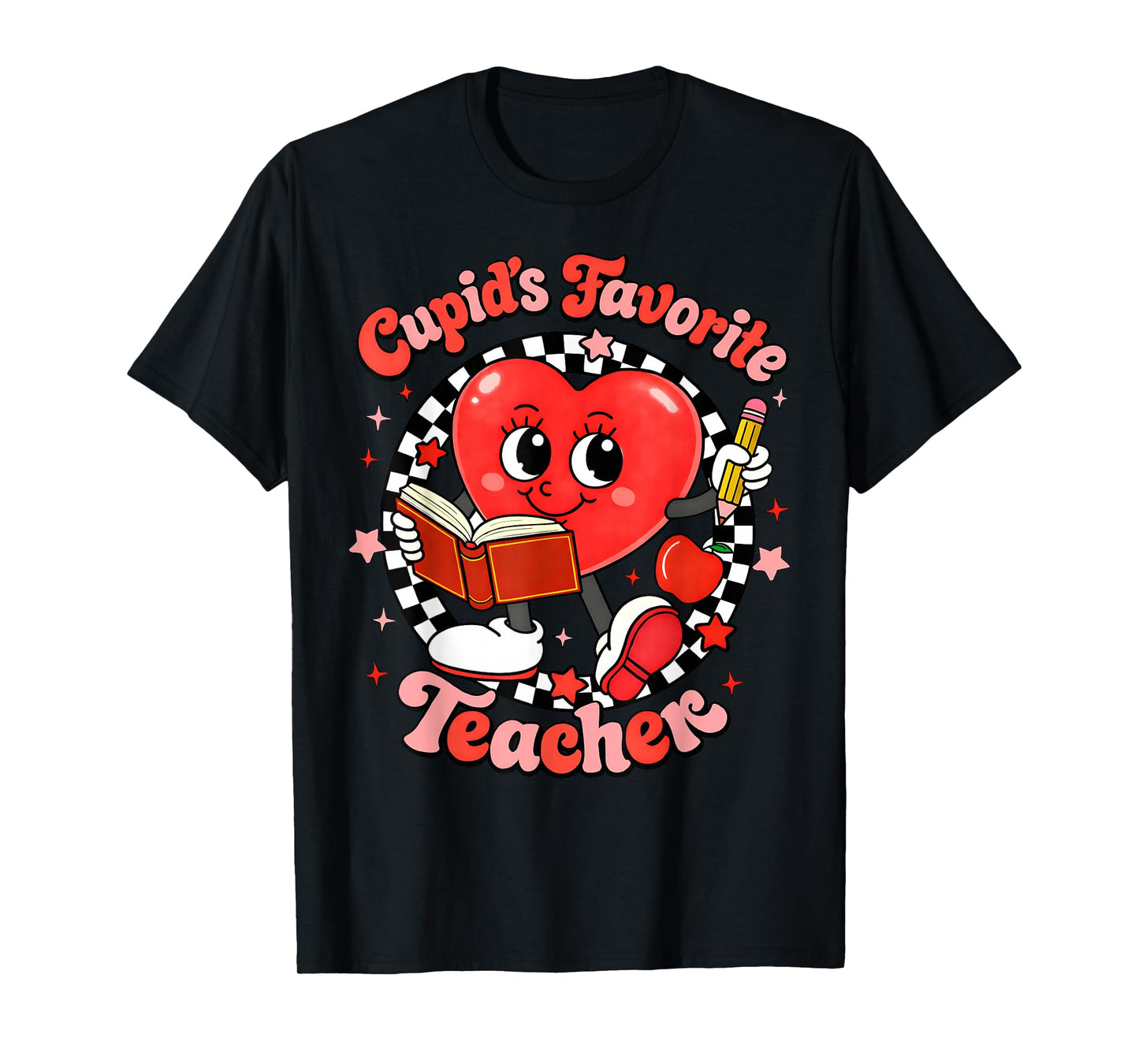 Valentine Cupid's Favorite Teacher Cute Heart Girl Women T-Shirt