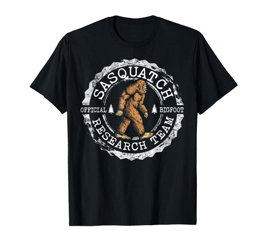 Bigfoot Research Team Vintage Sasquatch Yeti Men Women Kids T-Shirt