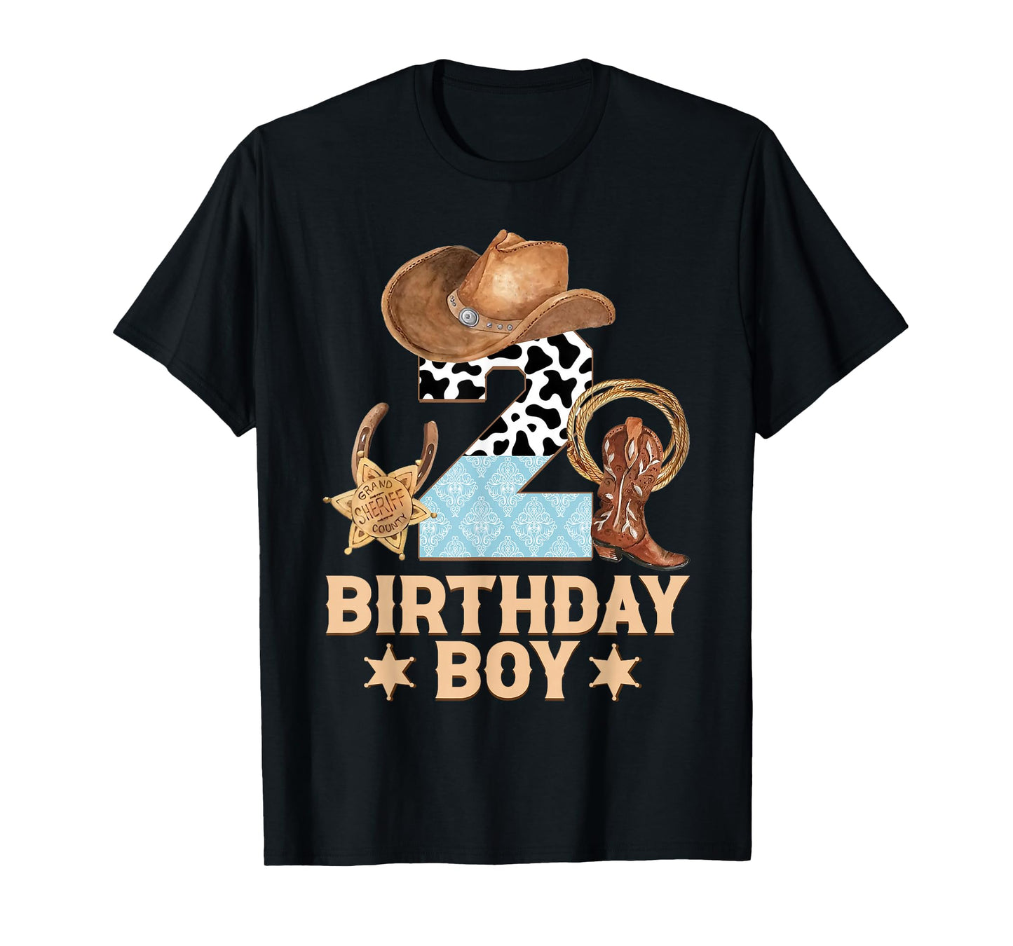 Western Family Birthday Boy Shirt 2 Cowboy 2nd Birthday T-Shirt