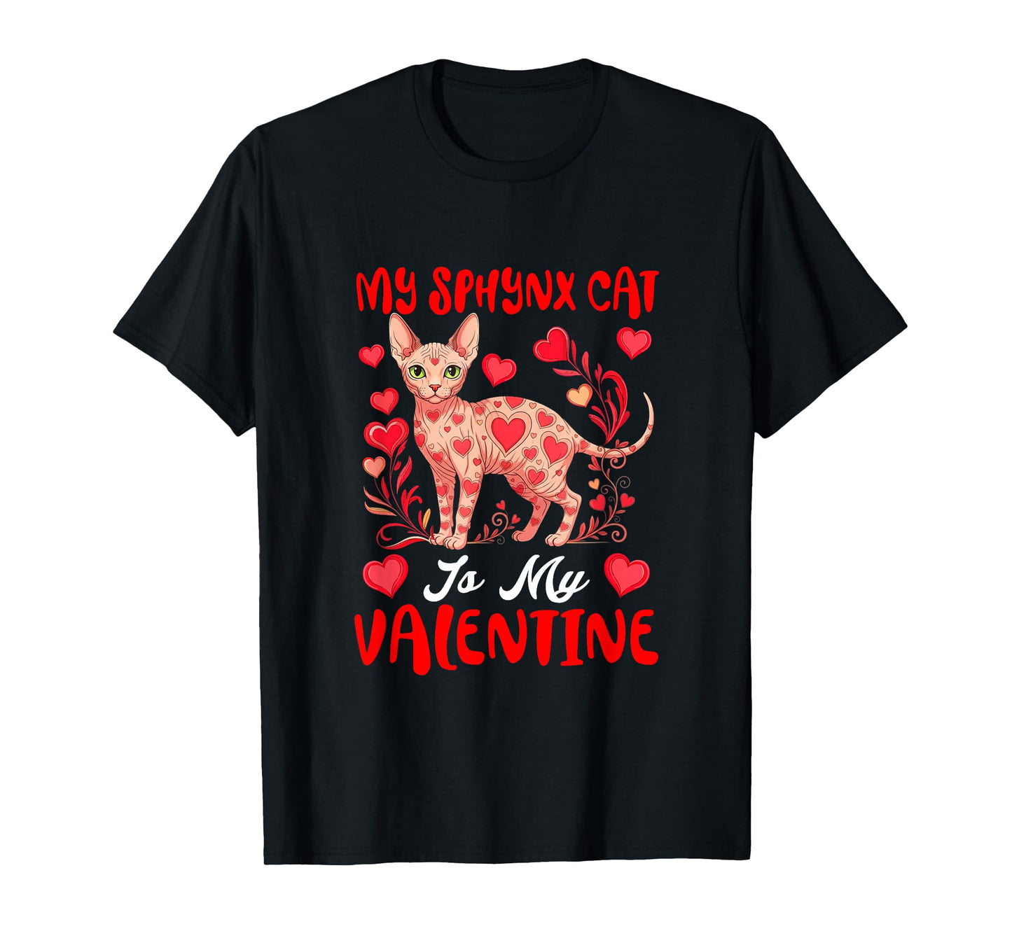 My Sphynx Cat is My Valentine Matching Dog Owner Kids T-Shirt