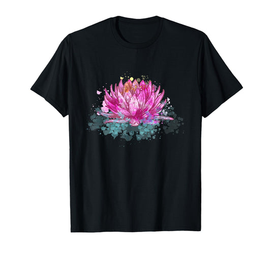 Lotus Flower Namaste Spiritual Yoga Floral Meditation Yogi T-Shirt