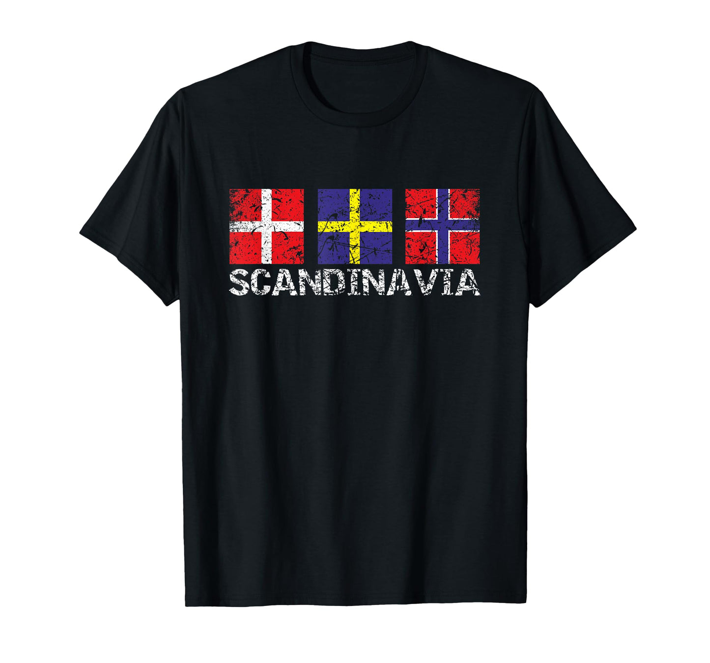 Scandinavian Flags Distressed Mens Womens Kids Scandinavia T-Shirt