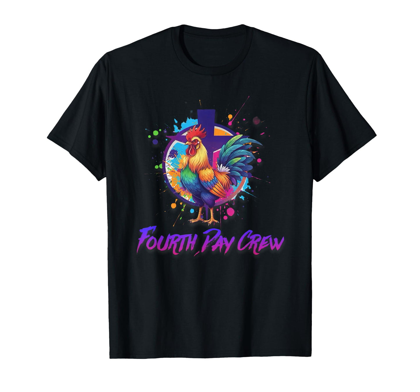DeColores Cursillo Rainbow Rooster Catholic T-Shirt