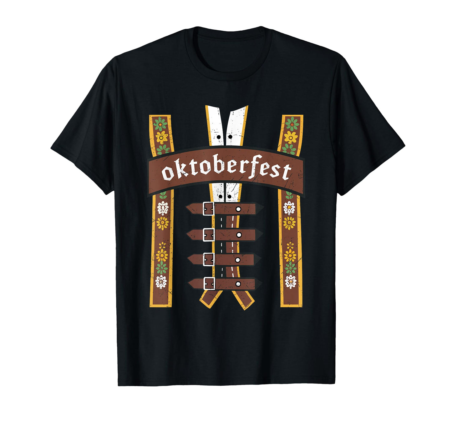 Oktoberfest Bavarian Munich Beer Lederhosen Suspenders T-Shirt