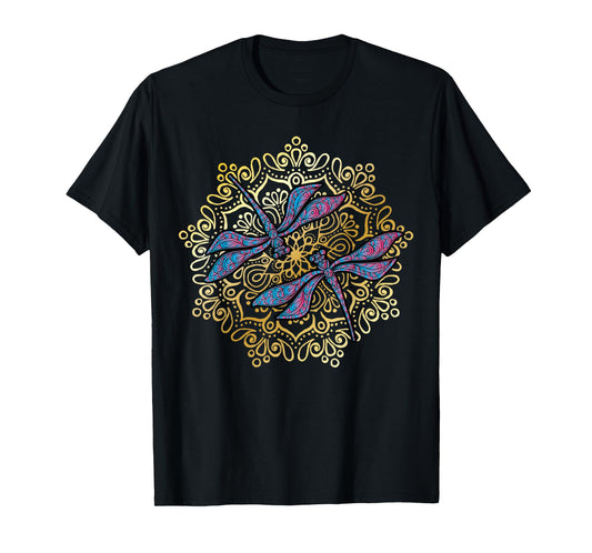 Mandala Dragonfly - Magical Dragonflies As A Spiritual Yoga T-Shirt