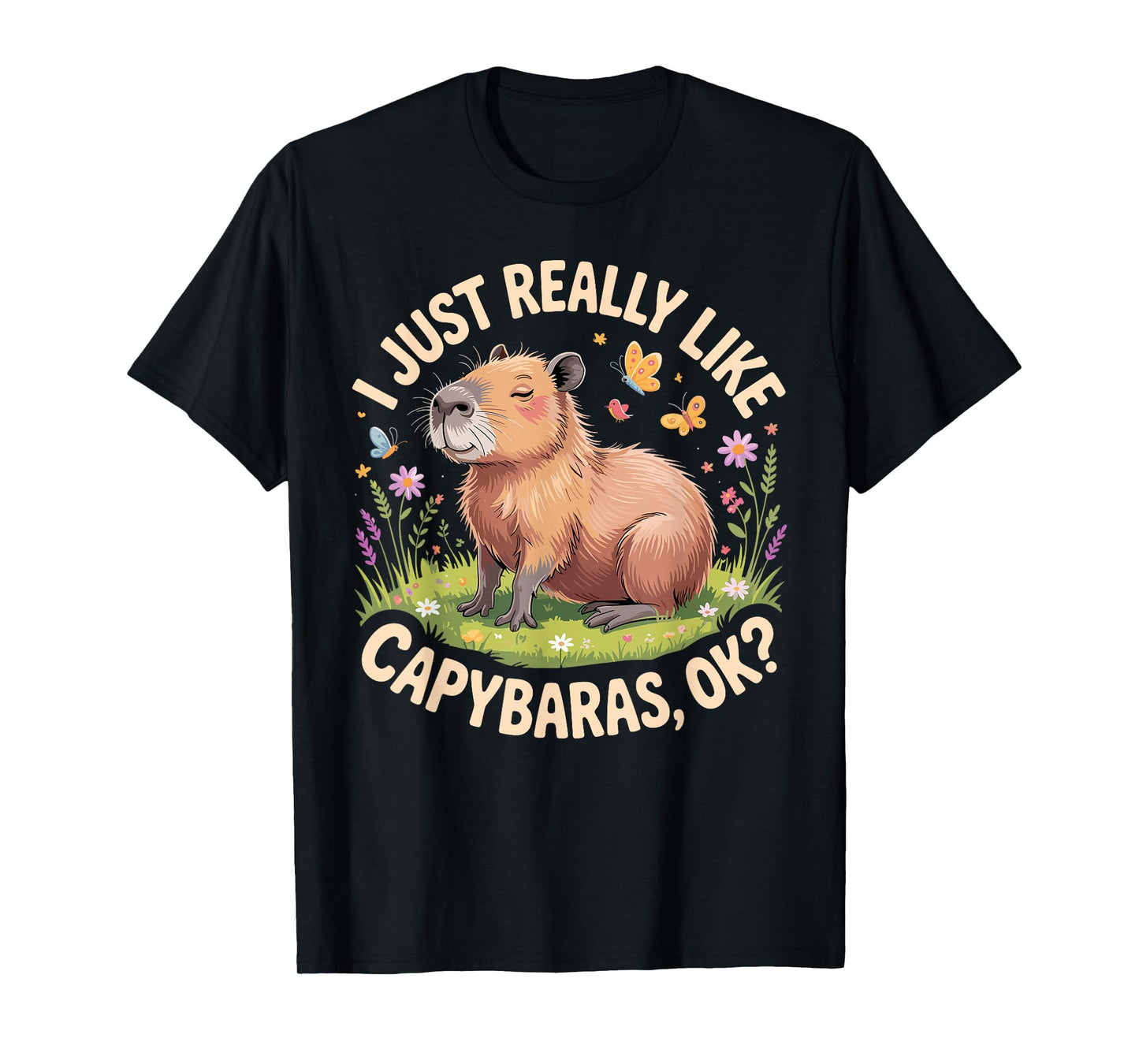 Funny Capybara Art for Men Women Kids Capy Rodent Capybara T-Shirt