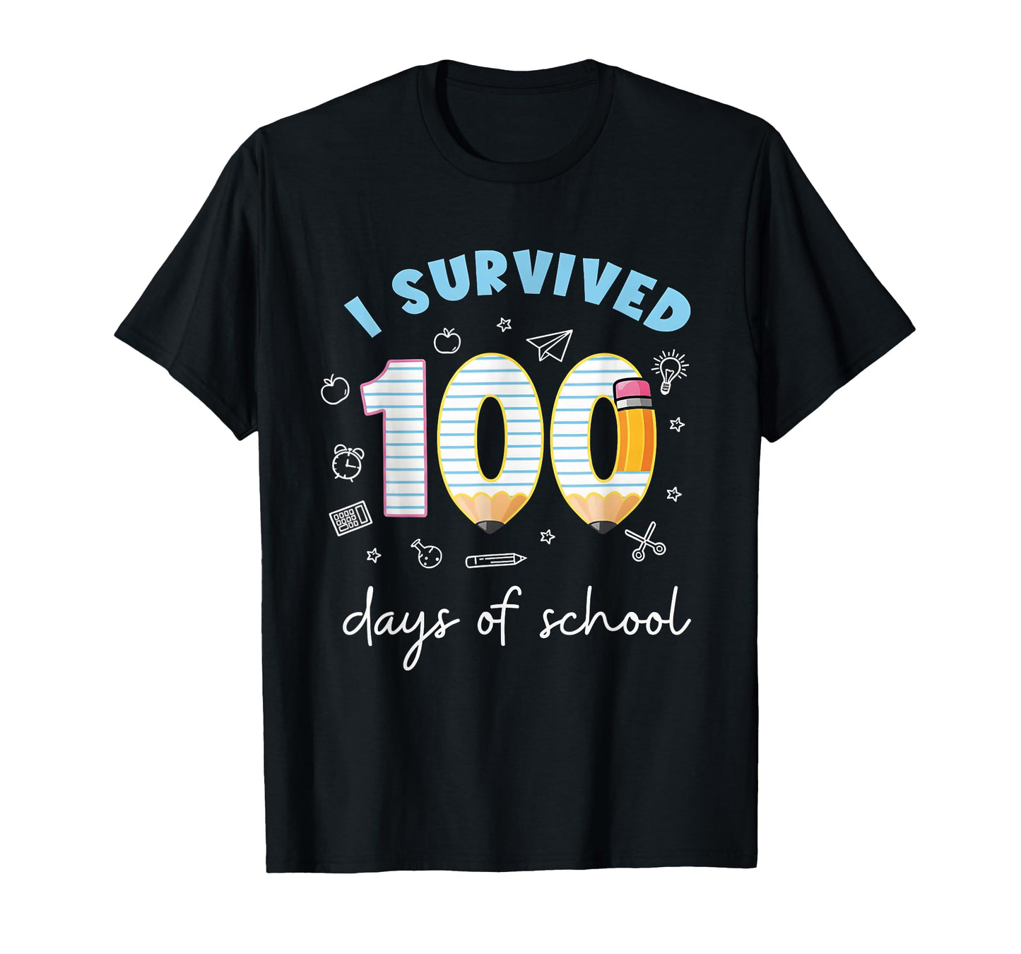 I Survived 100 Days of School Students Teachers 100th Days T-Shirt
