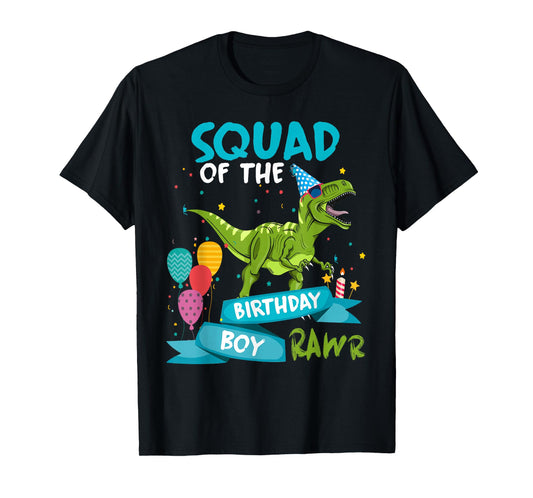 Birthday Squad Funny T-Rex Matching Dinosaur Birthday Party T-Shirt