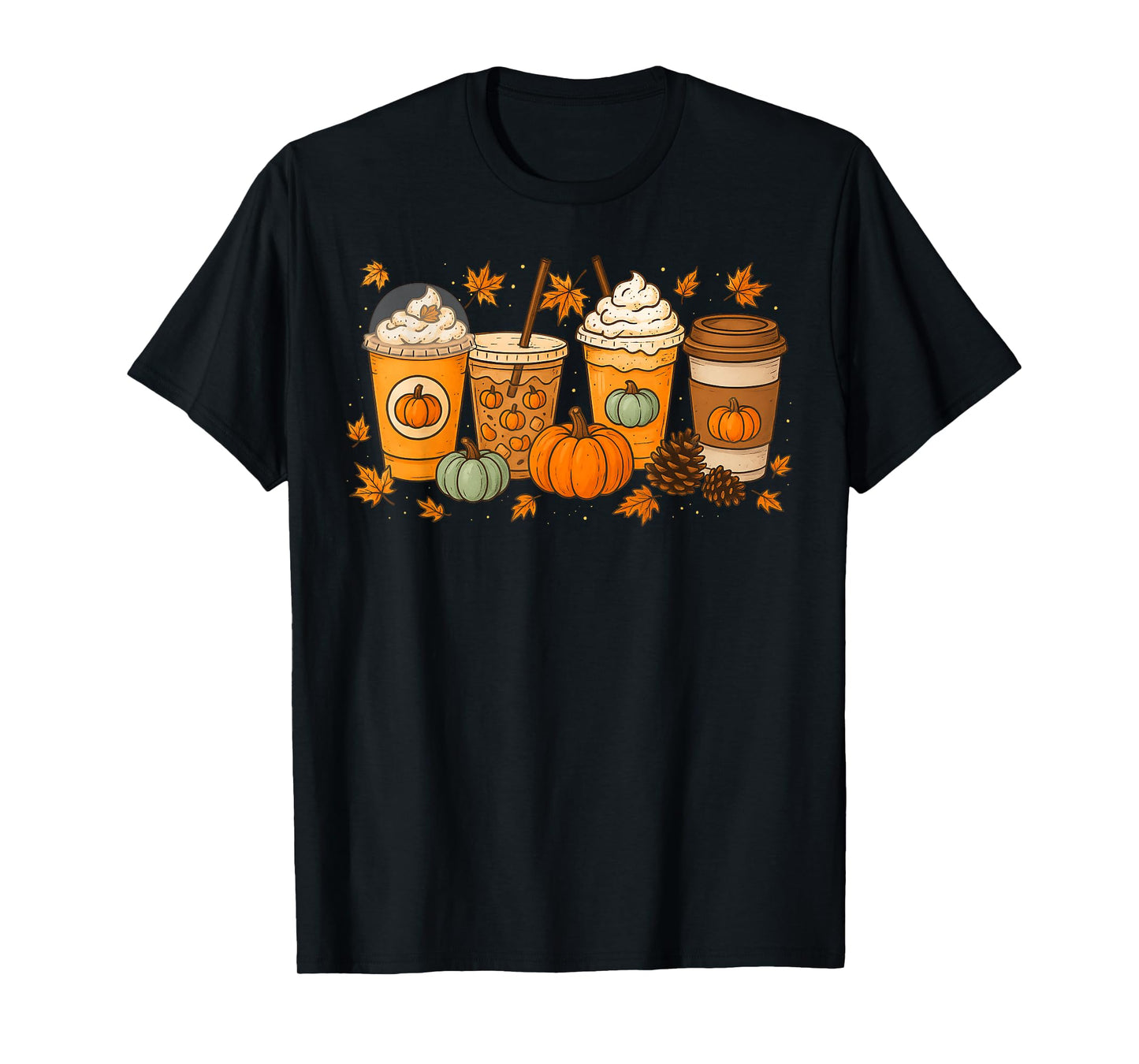 Coffee Pumpkin Latte Spice Coffee Love Fall Season Halloween T-Shirt