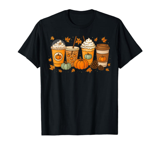 Coffee Pumpkin Latte Spice Coffee Love Fall Season Halloween T-Shirt