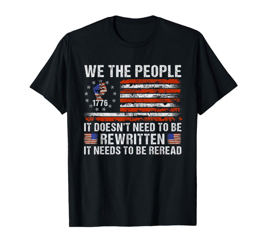 We The People American Flag Patriotic 1776 USA Retro Gifts T-Shirt