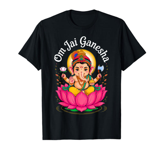 Hindu Ganesha Puja Elephant God India Meditation Yoga Murti T-Shirt