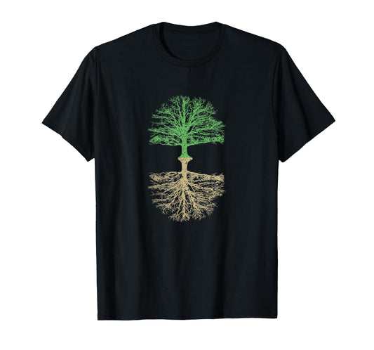 Trees and Roots T-Shirt Outdoor Camping Reflection Nature