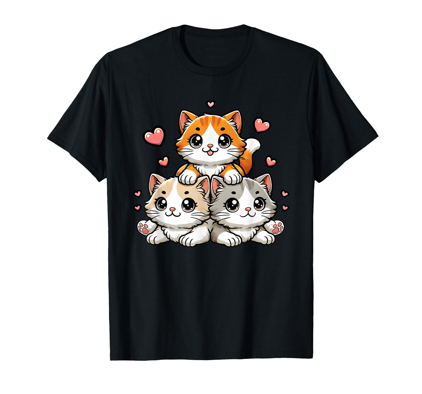 Cute Kawaii Cats Neko Funny Kitten Cat Lover Gift Women Girl T-Shirt
