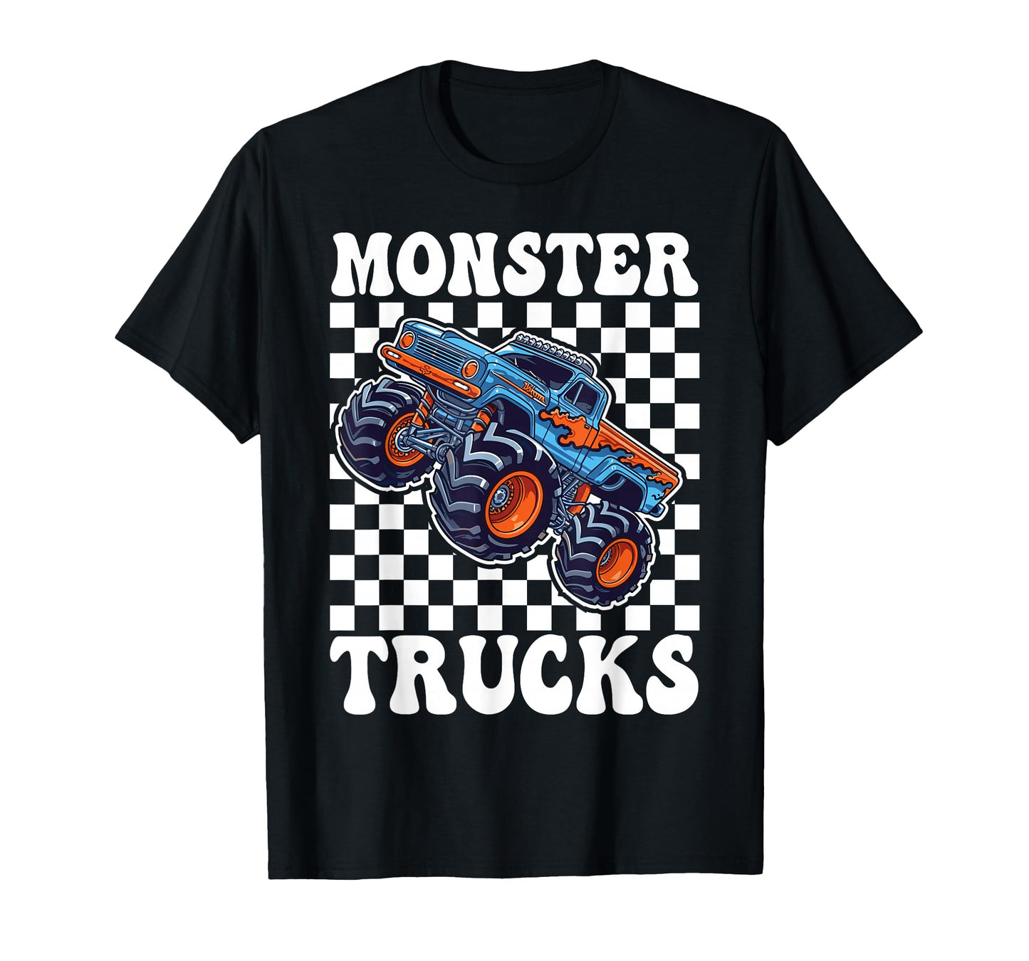 Monster Truck for Toddlers, Kids Monster Truck Retro Vintage T-Shirt