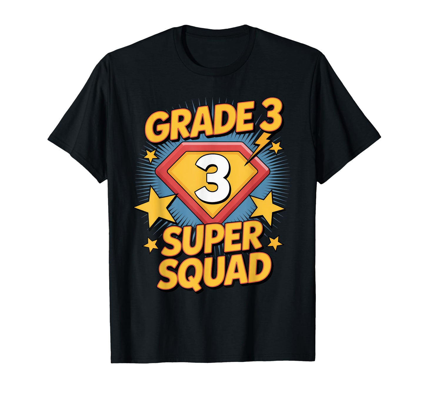 Third Grade Superhero Squad 3rd Year Kids Back to School T-Shirt