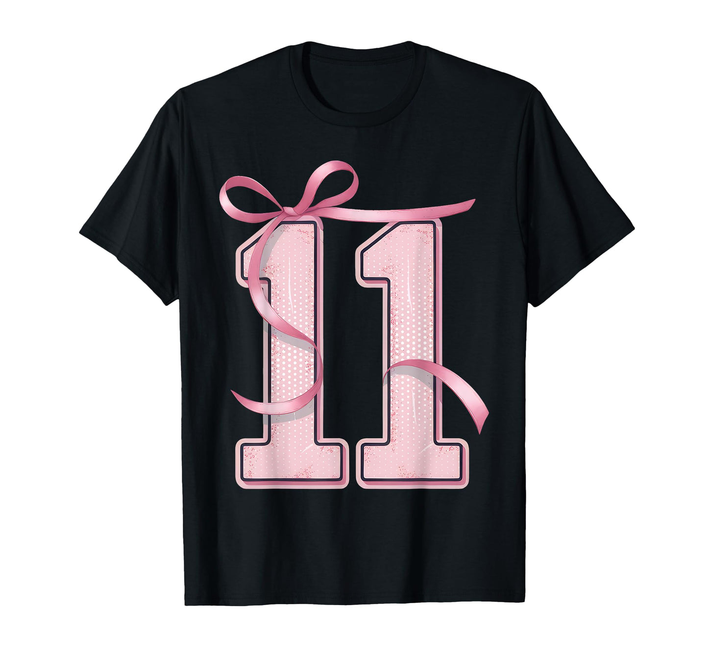 Birthday Girl Pink Coquette Bow 11 Year Old Aesthetic Girly T-Shirt
