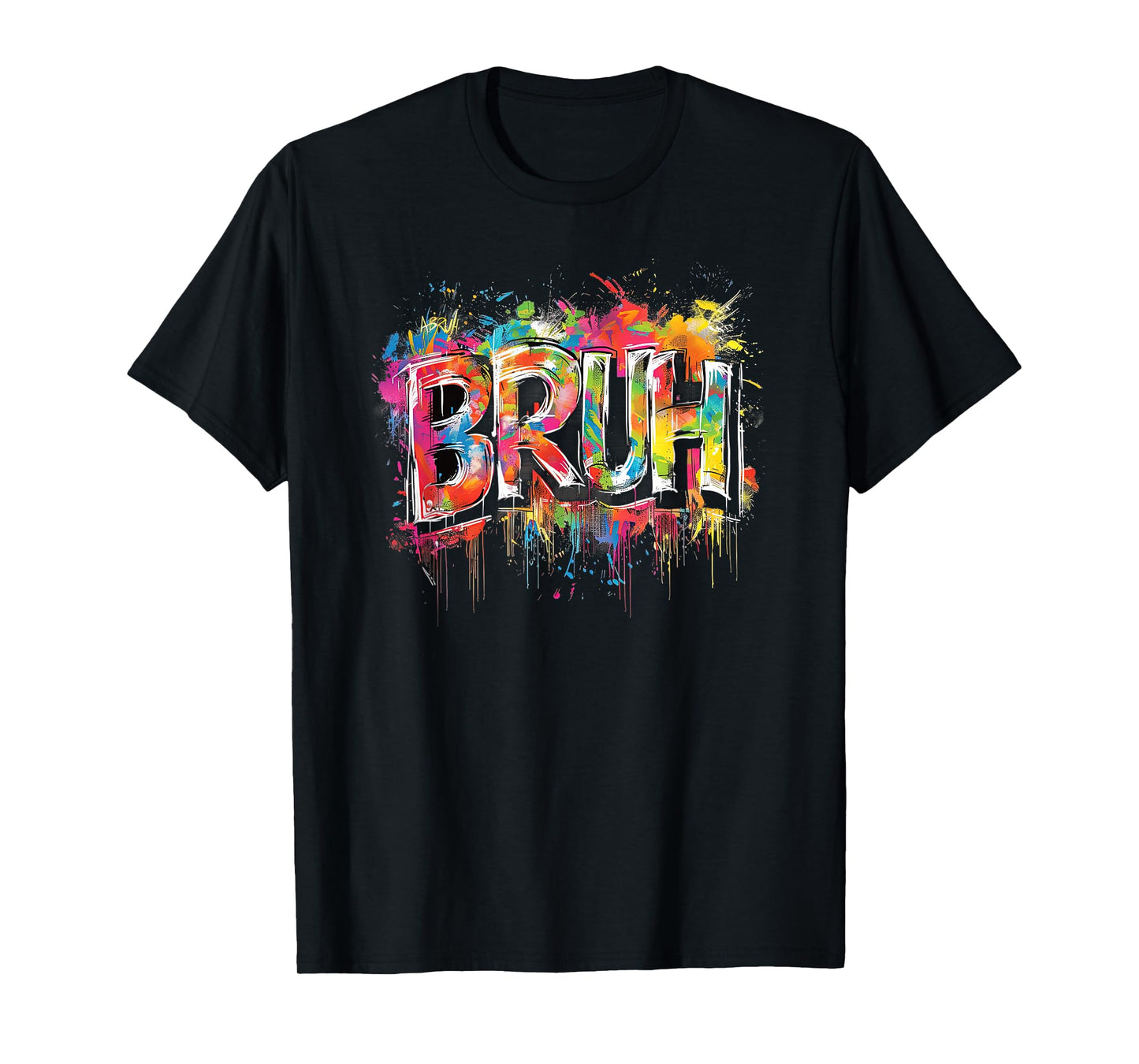 Boys Bruh Meme Funny Saying Teens Graffiti Aesthetic Kids T-Shirt