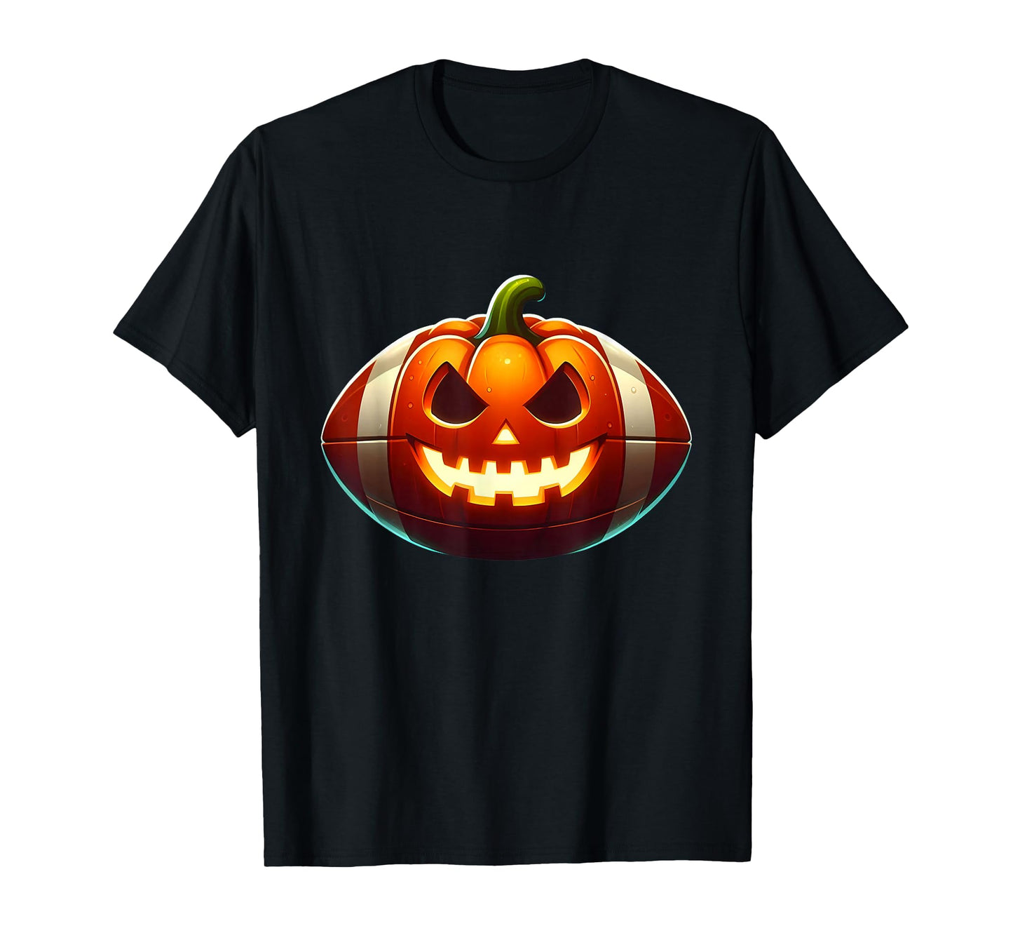 Football Halloween Pumpkin Scary Football Player Costume T-Shirt