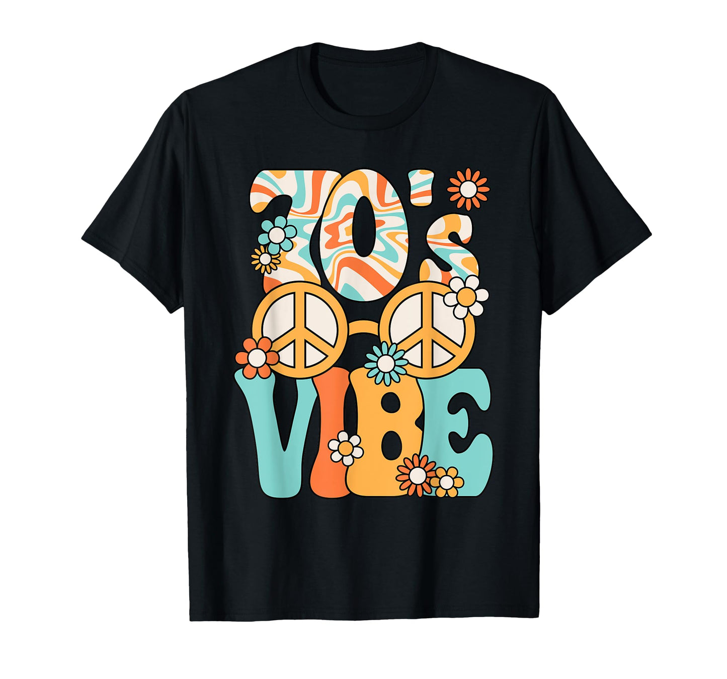 Funny 70's Vibe Retro Groovy Hippie Outfit 70s Party T-Shirt