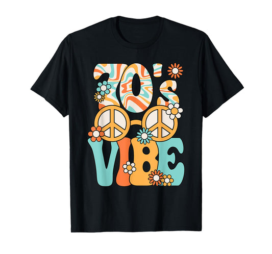 Funny 70's Vibe Retro Groovy Hippie Outfit 70s Party T-Shirt
