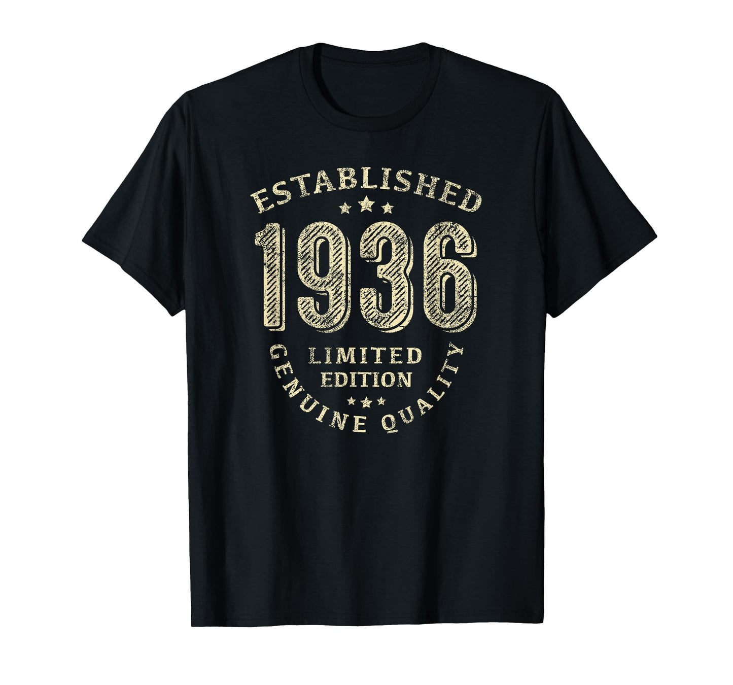 Vintage 1936 Birthday Men Grandpa Established Graphic T-Shirt