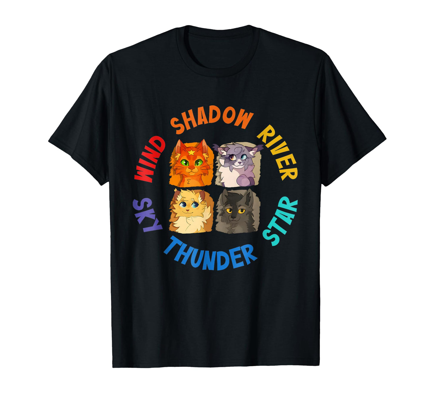 Wind Shadow River Star Thunder Sky Cat Feline,Fire Star Cat T-Shirt