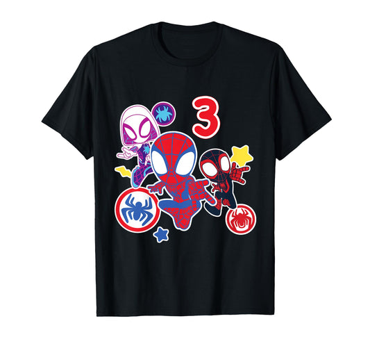 Marvel Spidey and His Amazing Friends 3 Year Old Birthday T-Shirt