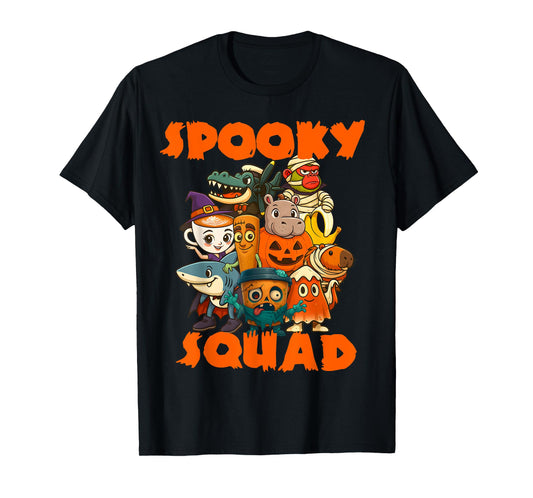Spooky Squad Halloween Matching Italian Brainrot Meme Kids T-Shirt