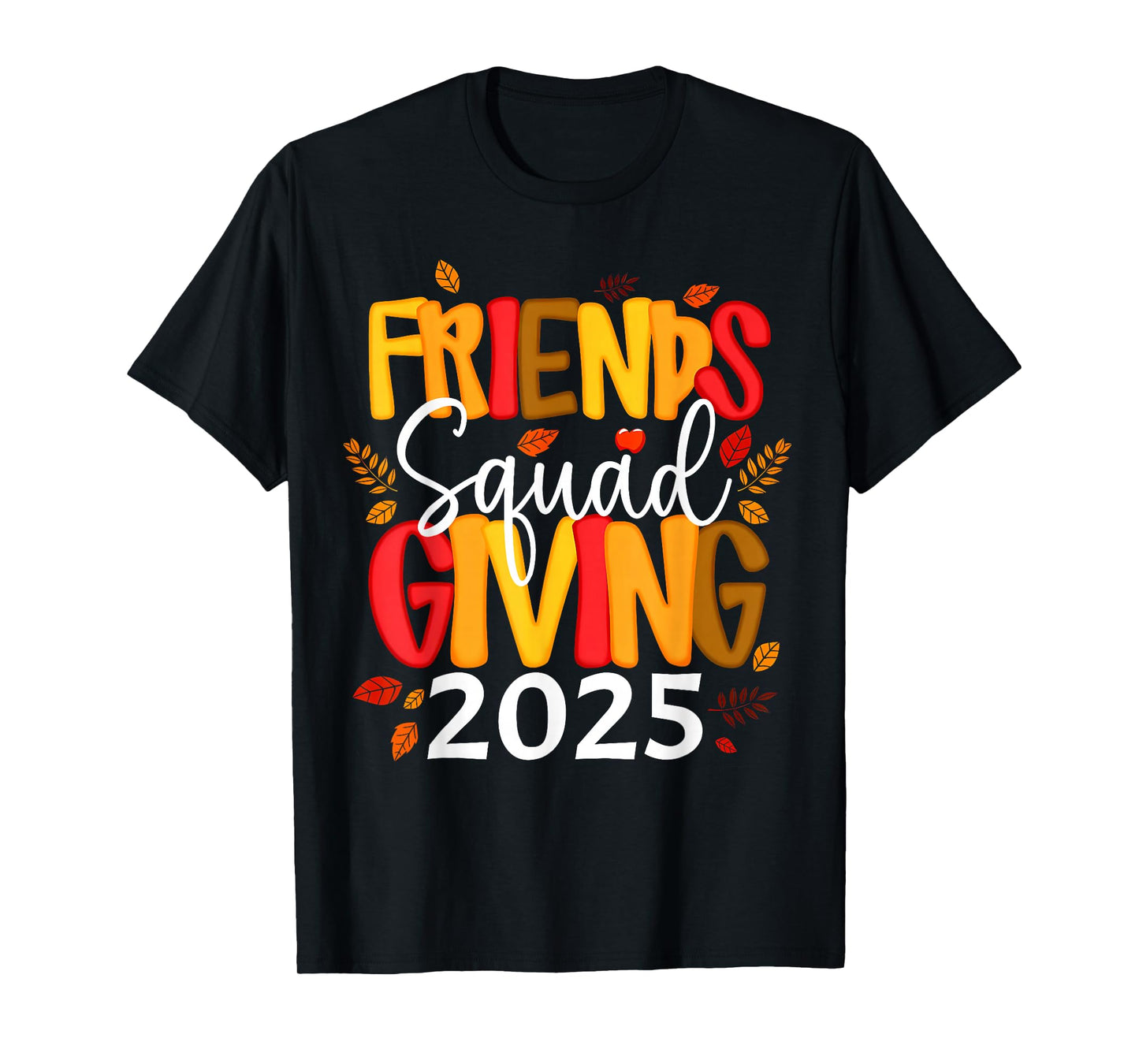 Retro Friendsgiving Squad 2025 Thanksgiving Group Fall T-Shirt