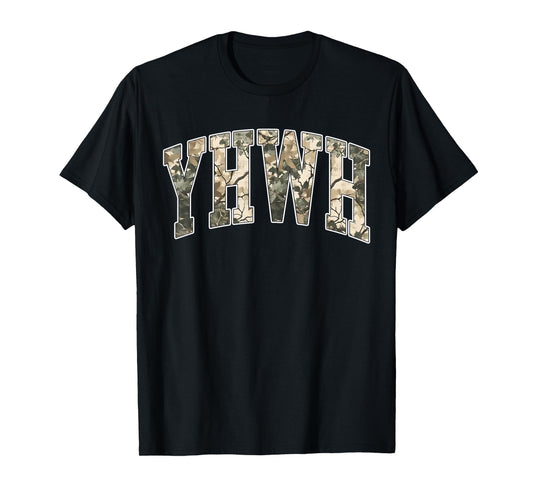 Camo YHWH Every Breath Speaks His Name Lungs Flower Faith T-Shirt