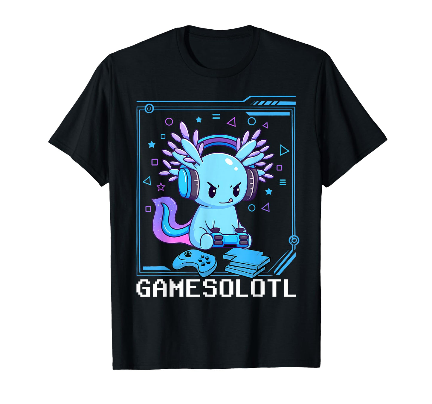 Gamesolotl Axolotl Video Gamer Kawaii Anime Gifts Boys Teens T-Shirt