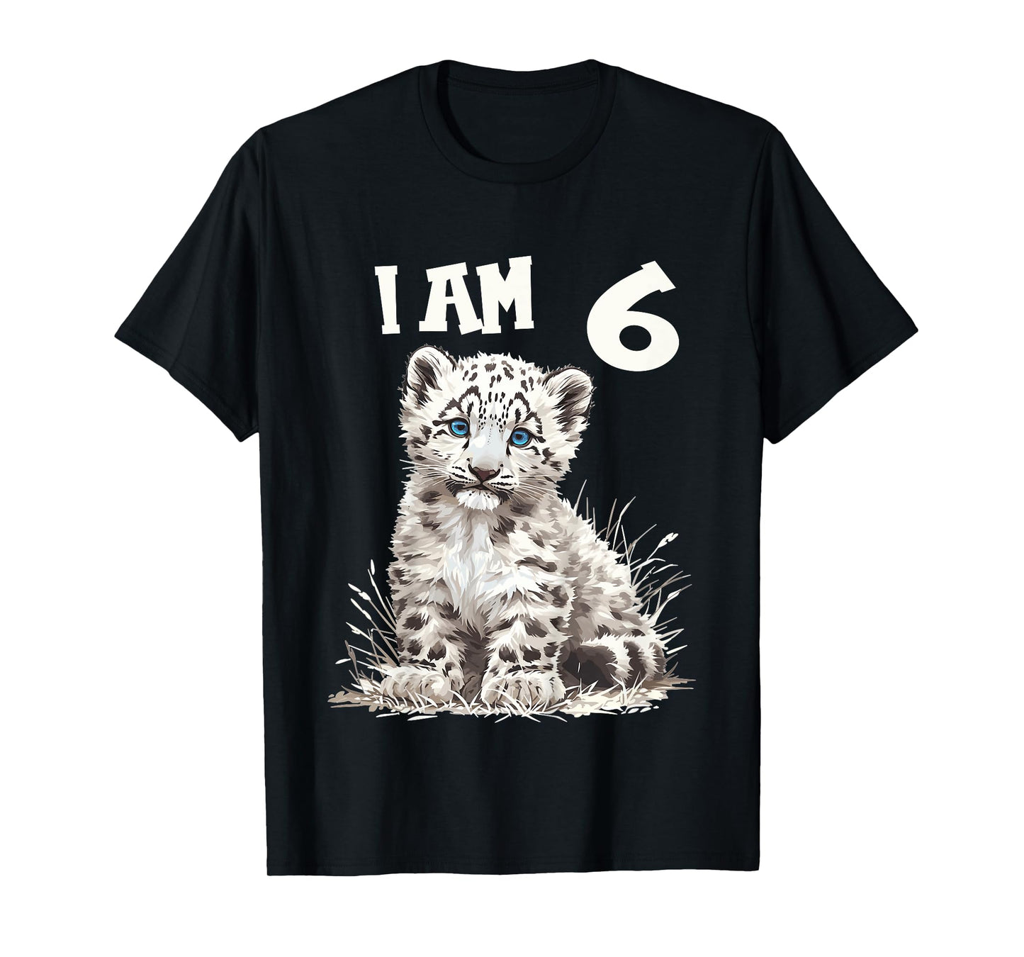 Kids 6 Years old 6 birthday Snow Leopards Boy girl Snow Leopard T-Shirt