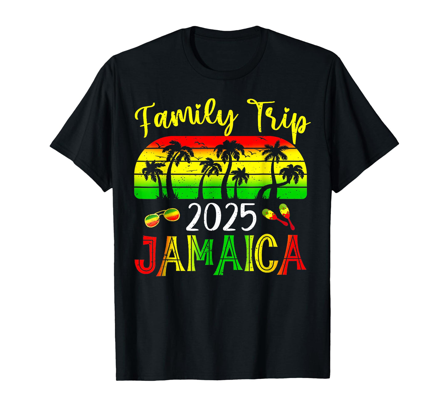 Family Trip Jamaica 2025 Summer Vacation Beach Matching T-Shirt