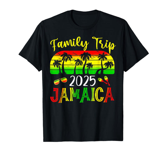 Family Trip Jamaica 2025 Summer Vacation Beach Matching T-Shirt