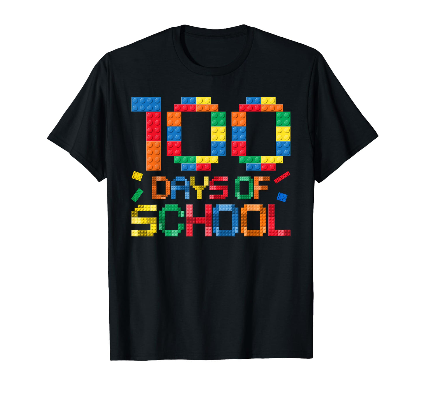 Master Builder 100 Days of School Shirt Kids Building Blocks T-Shirt