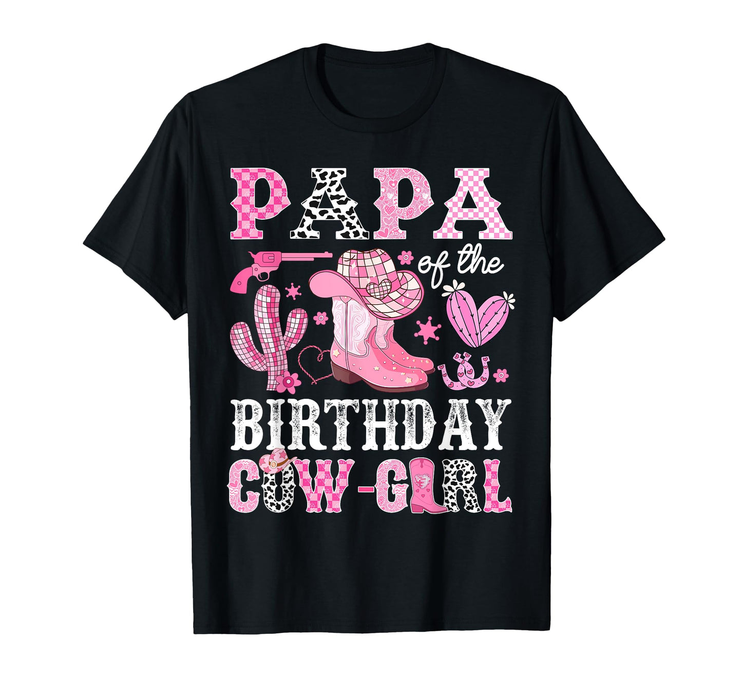 Papa Of The Birthday Cow-Girl Rodeo Cowgirl Bday T-Shirt