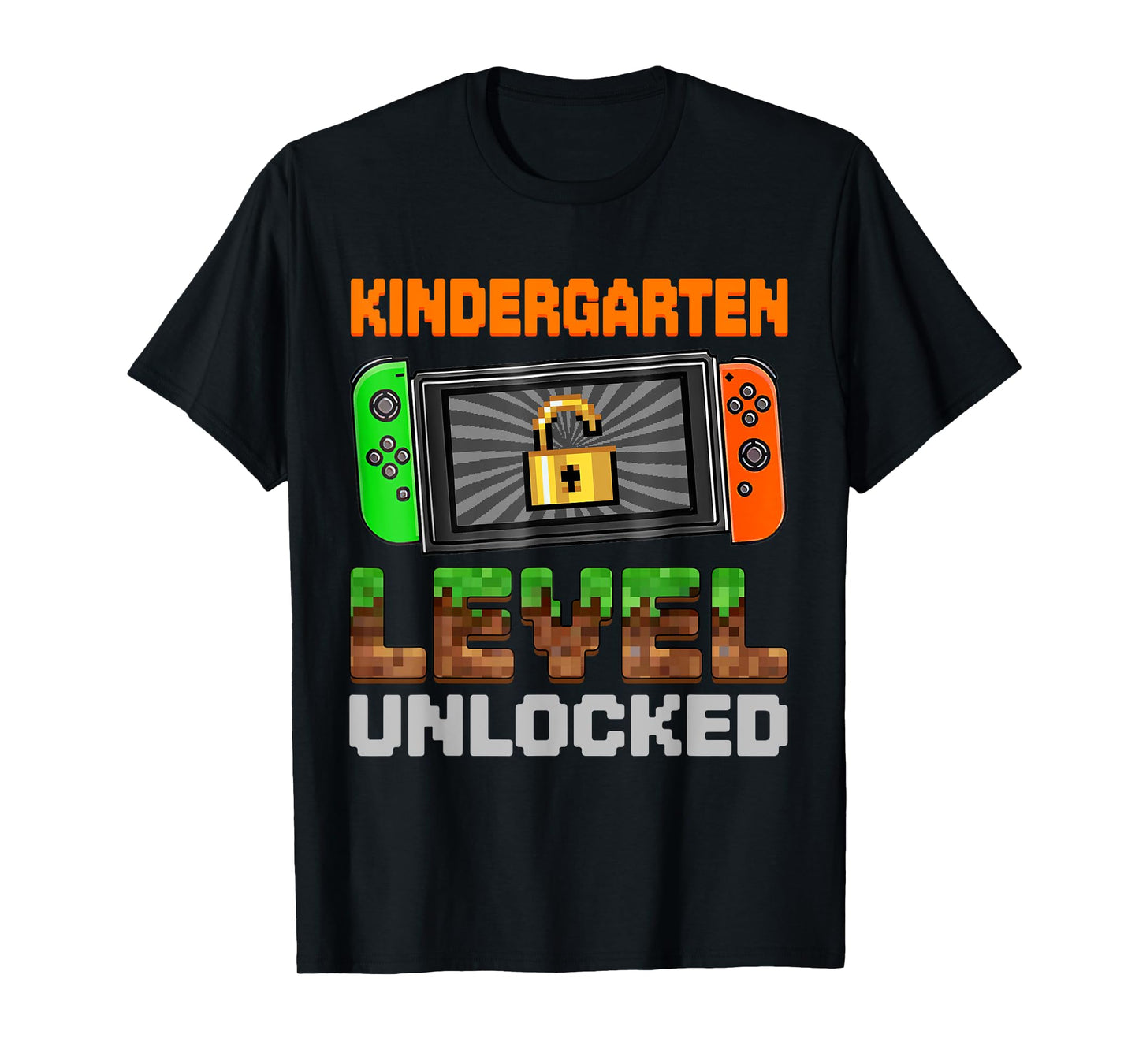 Funny Pixel Game Kindergarten Level Unlocked Student Boys T-Shirt