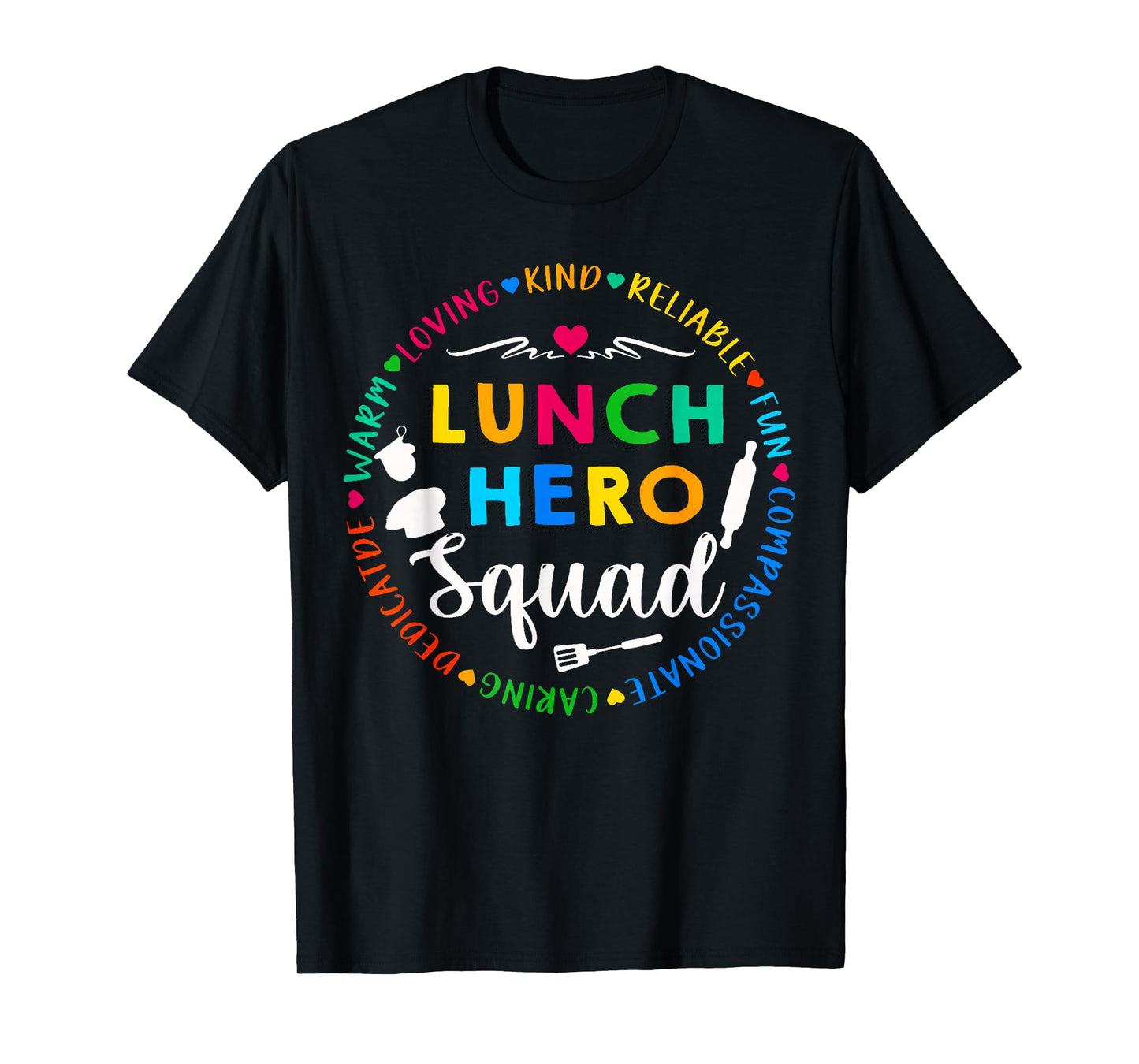 Lunch Hero Squad Funny Lunch Lady School Cafeteria Worker T-Shirt