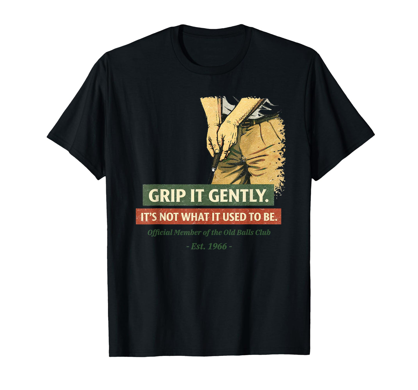 Funny Golf Humor Old Balls Club Est 1966 Vintage Design T-Shirt
