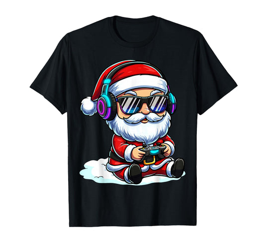 Gamer Santa Video Game Christmas Gaming T-Shirt
