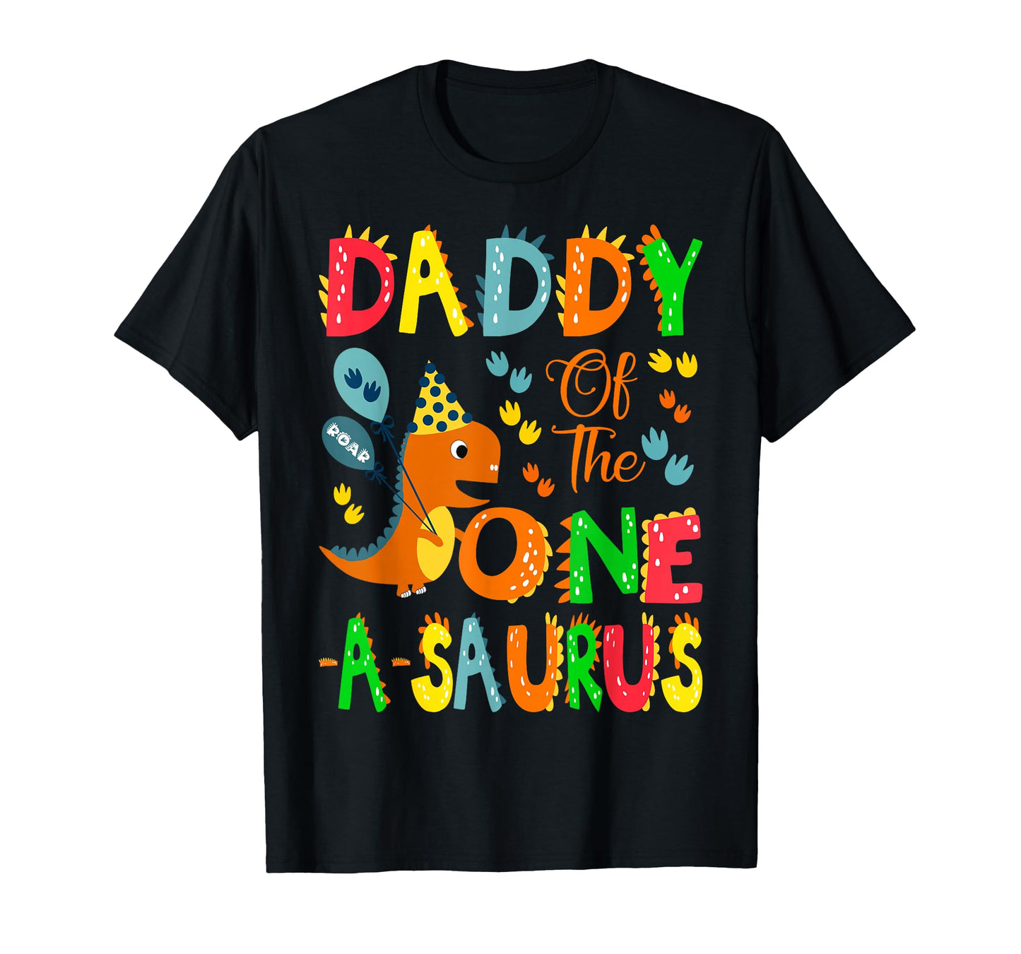 Daddy of The One-A-Saurus 1st Birthday Boy Dinosaur Lover T-Shirt