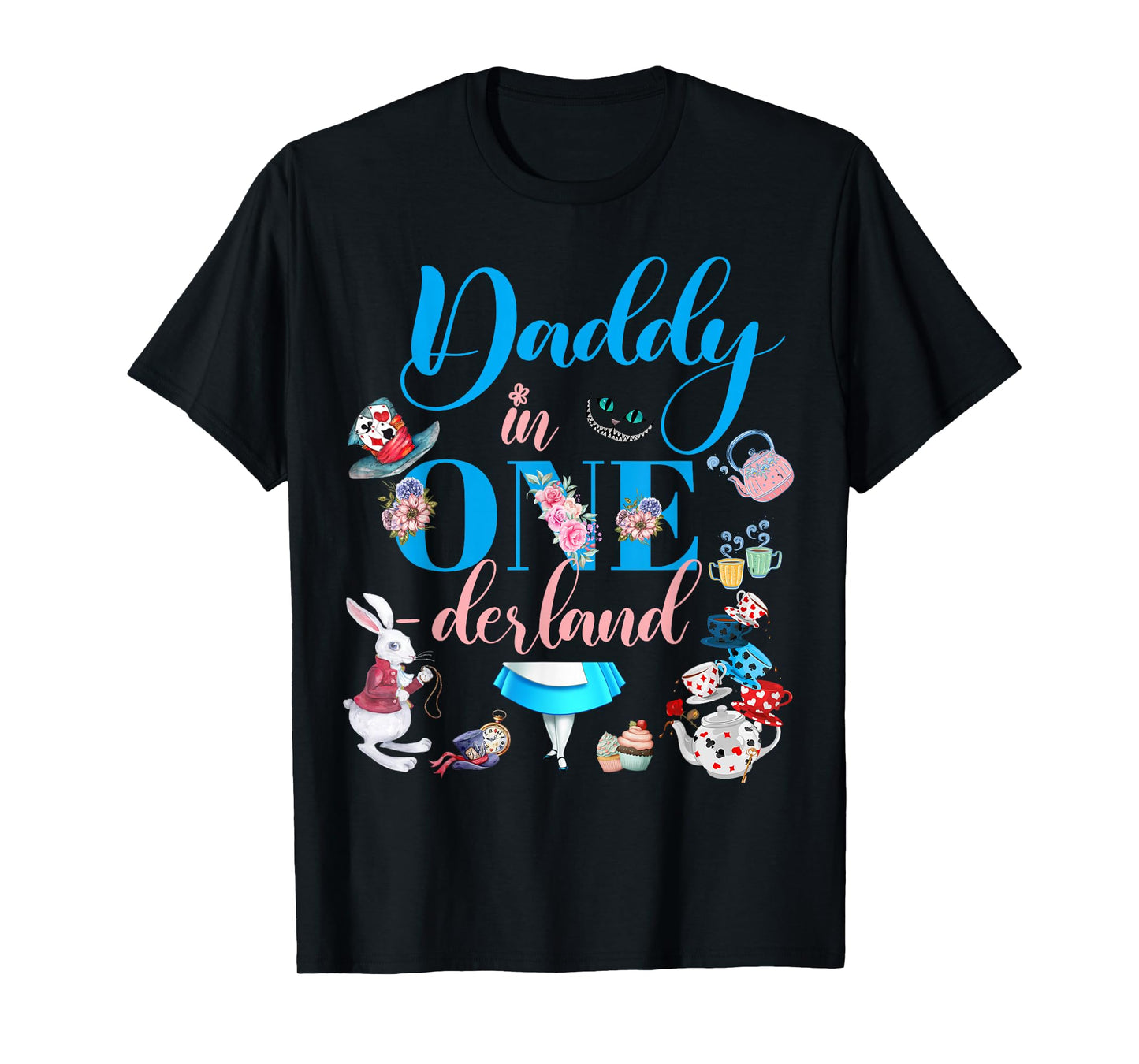 Alice in ONEderland Family Daddy Of The Birthday Girl T-Shirt