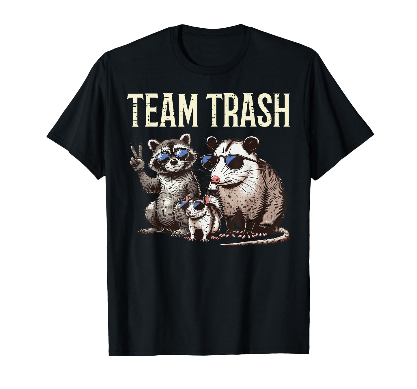 Team Trash Raccoon Opossum Skunk Funny Possum Men Women Kids T-Shirt