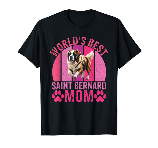 Worlds best Saint Bernard Mom St Bernard T-Shirt