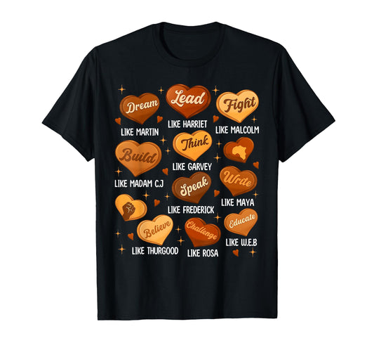 Black History Month Black Leaders African American Teachers T-Shirt
